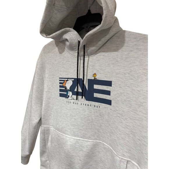 American Eagle + Snoopy Collab. Printed Gray Hoodie With Kangaroo Pocket Soft - Picture 2 of 8